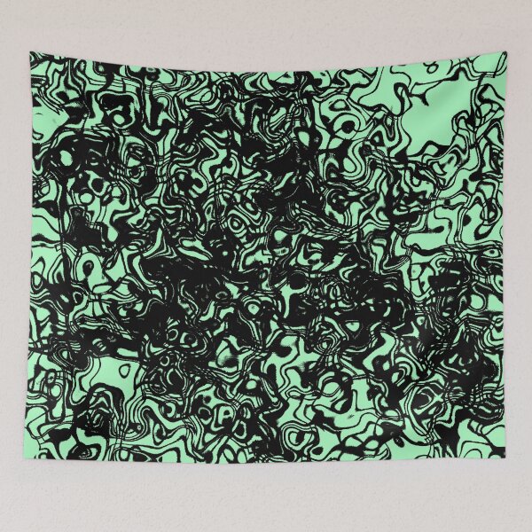 Item preview, Fluid design - black and mint designed and sold by rahilvalani.