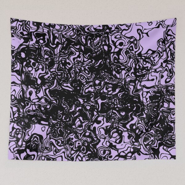 Item preview, Fluid design - black and lavender designed and sold by rahilvalani.