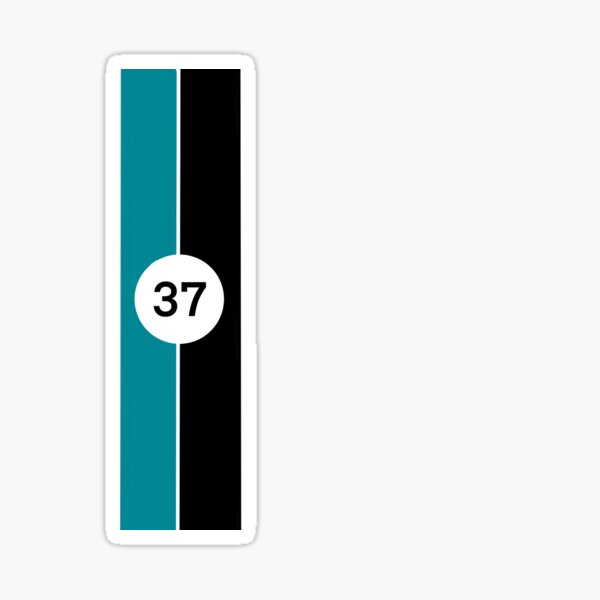 37 racing strip Sticker