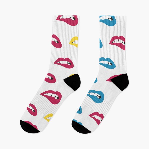 Item preview, Pop Art lips, Colored lips. mouths biting lips designed and sold by Denisse diseno.