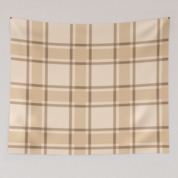 Item preview, Beige, brown, pink, plaid, tartan, Quilted Patterns,Brown Taupe ,Kawaii Pink designed and sold by bubbley2021.