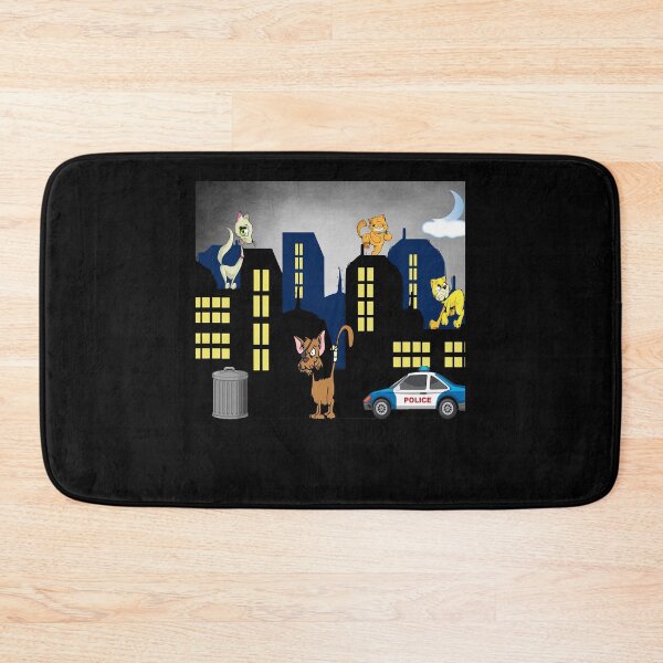 Item preview, Stray cats at night designed and sold by HelloStrayCats.