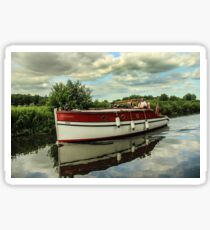 Vintage vessel on Norfolk Broads Sticker