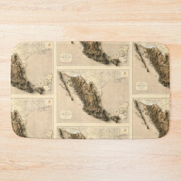 Item preview, 1911 Map of México 3D digitally-rendered designed and sold by ThinkAboutMaps.