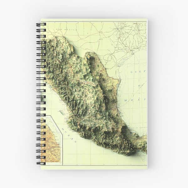 Item preview, 1922 Map of México 3D digitally-rendered designed and sold by ThinkAboutMaps.