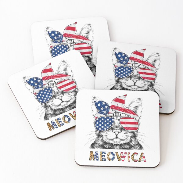 Item preview, Meowica 4th Of July Cat American Flag designed and sold by Inkwell-TikNik.