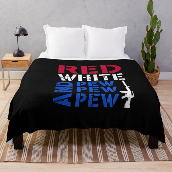Item preview, Red White and Pew-Pew-Pew Vintage Gun 4th Of July tshirt designed and sold by Jeremy-Kellogg.