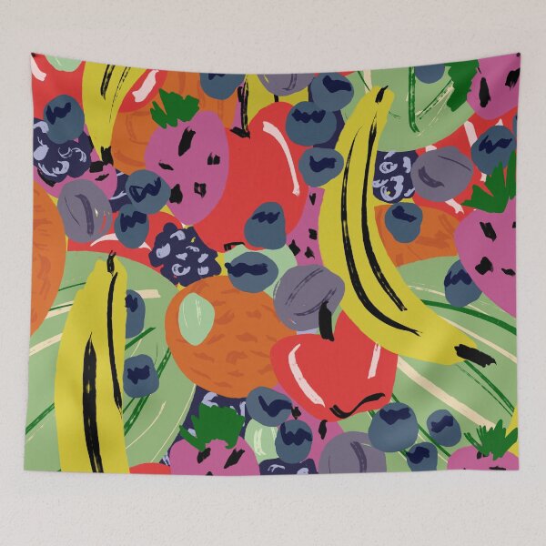 Item preview, frida kahlo inspired fruit bowl print designed and sold by alisonbbentley.