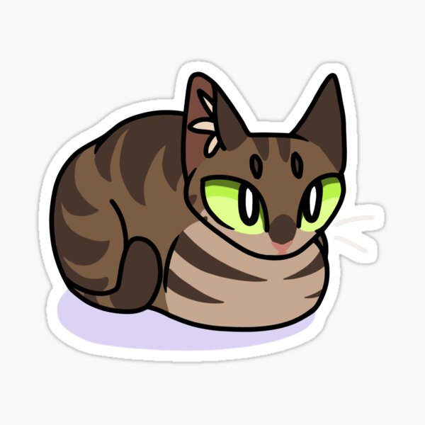Cute brown tabby loaf cat design Sticker