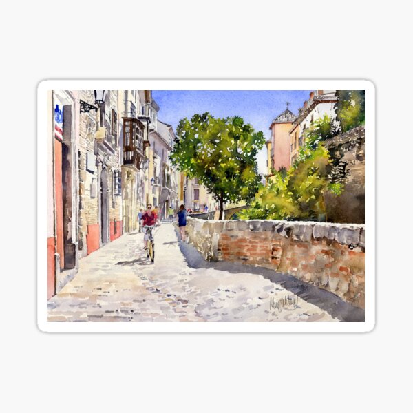 Item preview, Alongside the Rio Darro, Granada, Spain designed and sold by Margaret Merry.