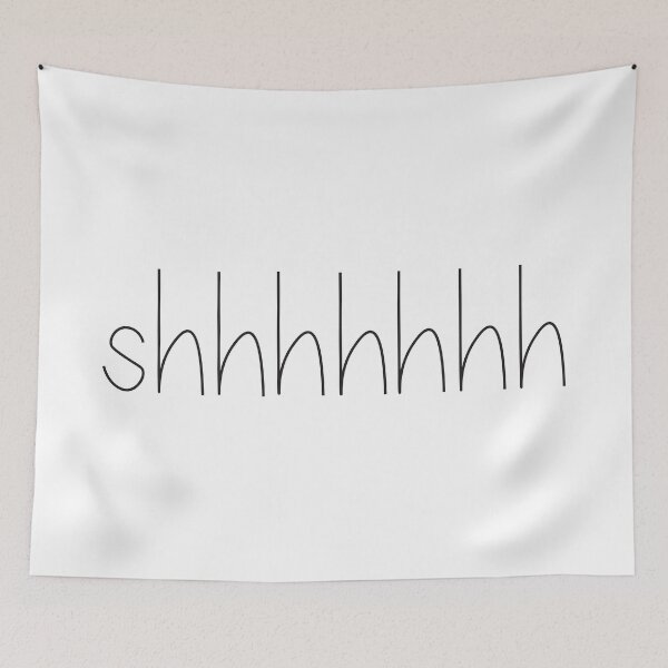 Item preview, Quiet Black Text Art designed and sold by lineartdesigns.