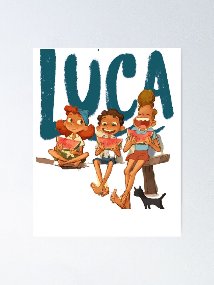 Luca Friends Watermelon Sticker by Curlyredflowers
