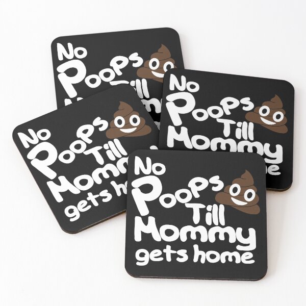 Item preview, No Poops till Mommy gets home - Funny Baby Parenting (white) designed and sold by HogarthArts.