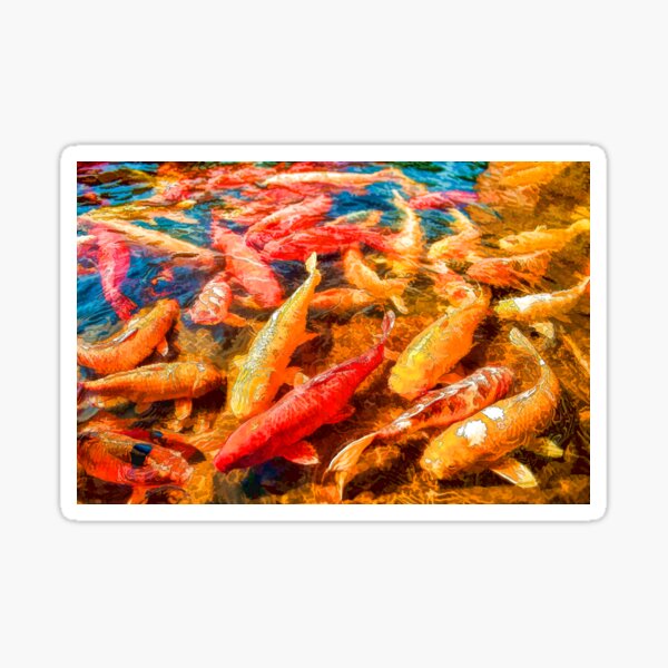 Vista previa del artículo con la obra «"Koi Fish Pond"», diseñado y vendido por Rocky Mountain Artistry.