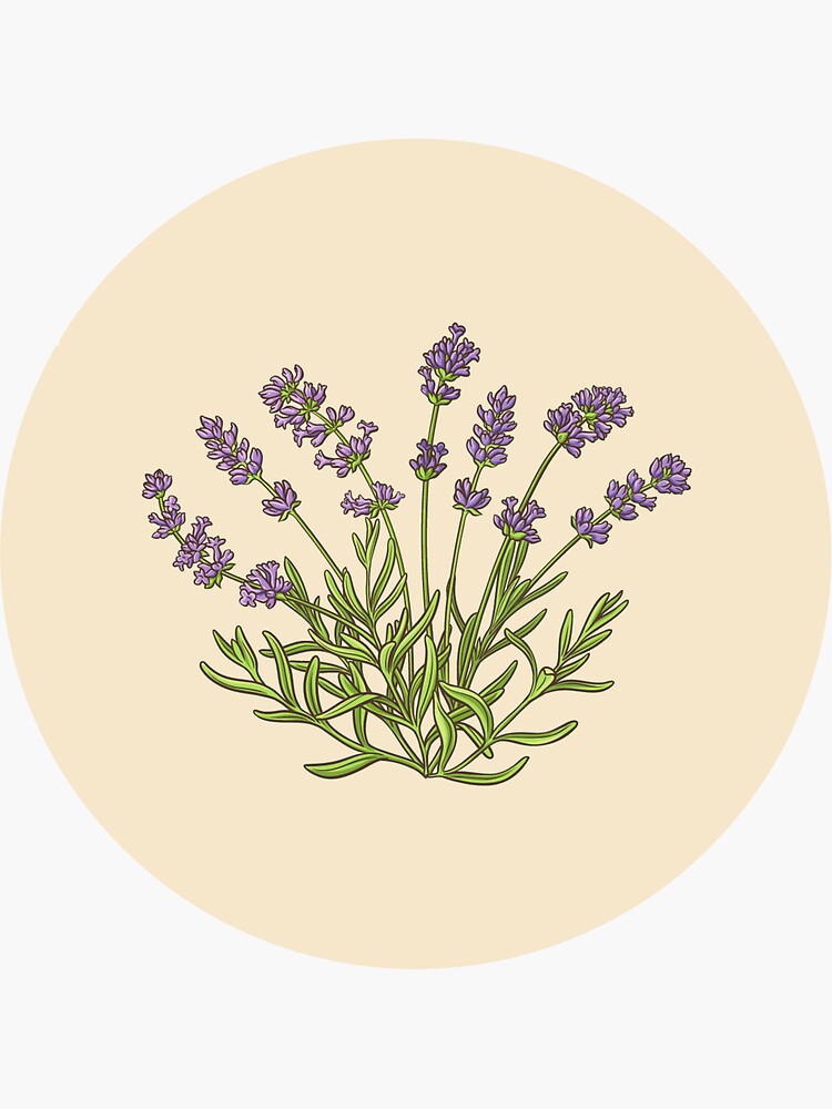 Lavender Hoop Sticker for Sale by tsarkylee