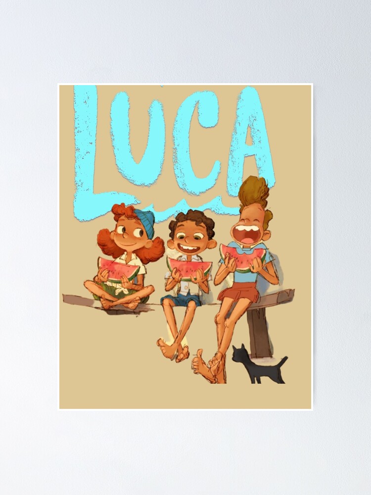 Luca Friends Watermelon Sticker by Curlyredflowers