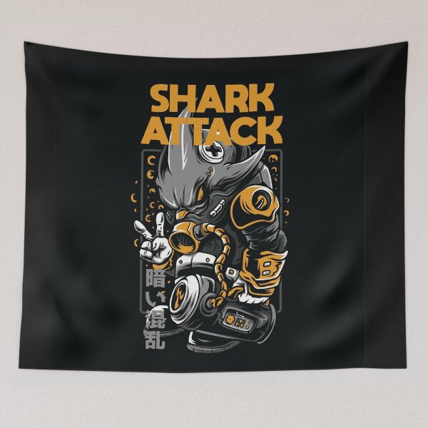 Item preview, Shark Attack Illustration designed and sold by Peekonet.