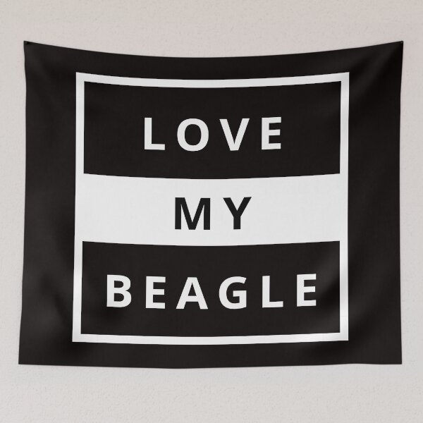 Item preview, Beagle Love! Black and White Elegant Beagle Lovers Gift designed and sold by CreateShape.