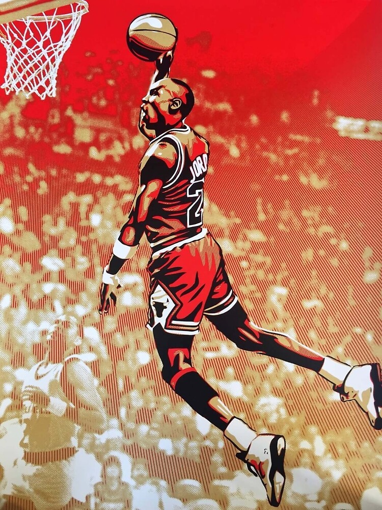 Michael Jordan Wearing The Number 45 Jersey - Basketball - Posters and Art  Prints