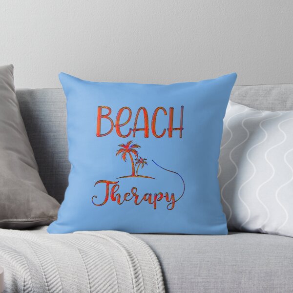Beach Therapy Throw Pillow
