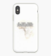 Uncharted - SIC PARVIS MAGNA iPhone Case