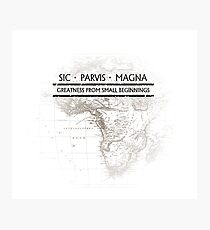 Uncharted - SIC PARVIS MAGNA Photographic Print
