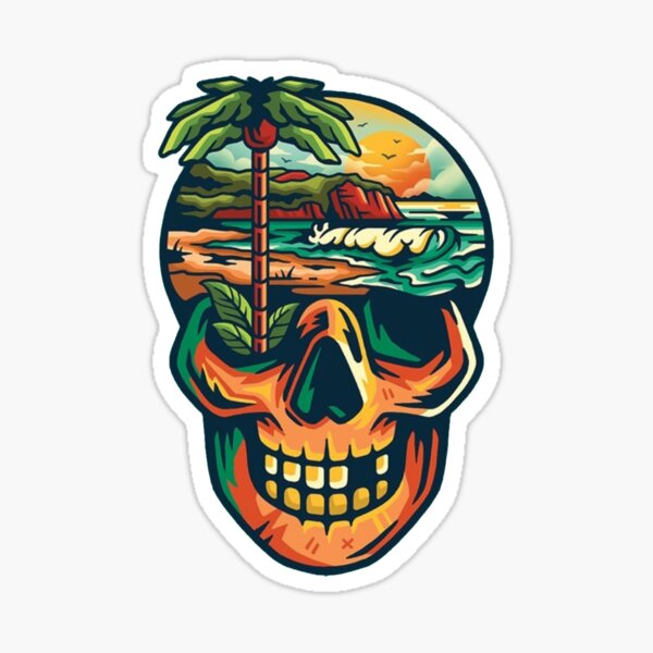 Skull (PIXEL ART) Sticker for Sale by RDX84