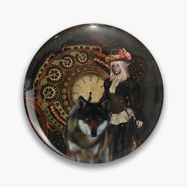 Item preview, Wonderful steampunk women with awesome wolf designed and sold by nicky2342.