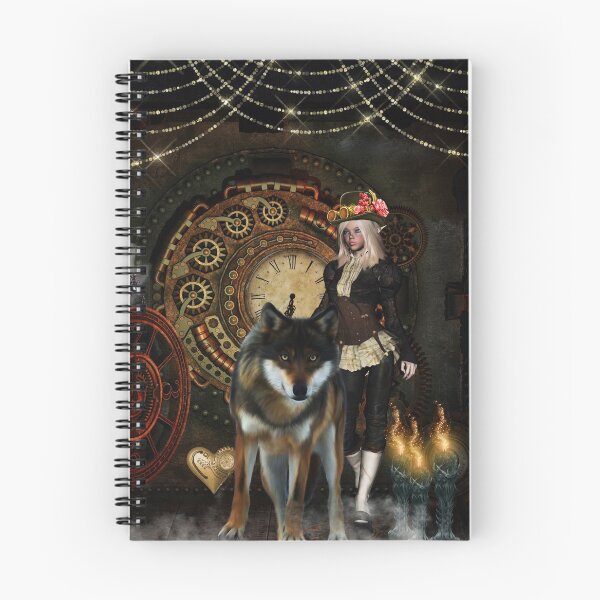Item preview, Wonderful steampunk women with awesome wolf designed and sold by nicky2342.