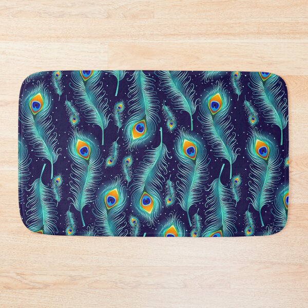Item preview, Peacock Feather Seamless Pattern, Peacock Feather Pattern, Peacock Feather Vector Pattern designed and sold by graphic-genie.