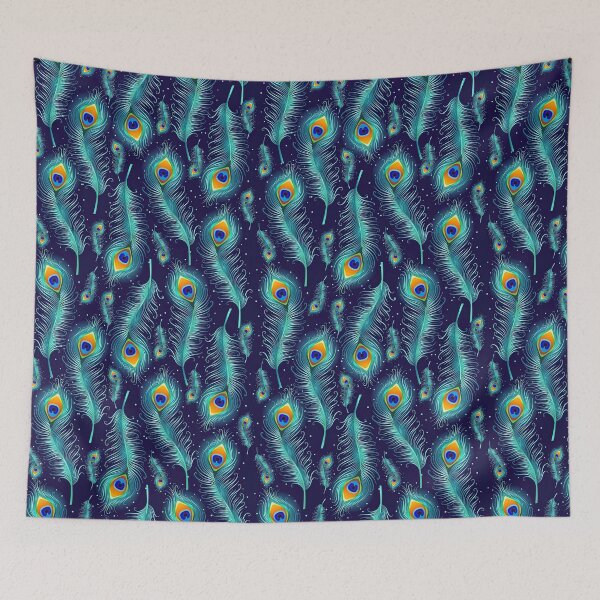Item preview, Peacock Feather Seamless Pattern, Peacock Feather Pattern, Peacock Feather Vector Pattern designed and sold by graphic-genie.