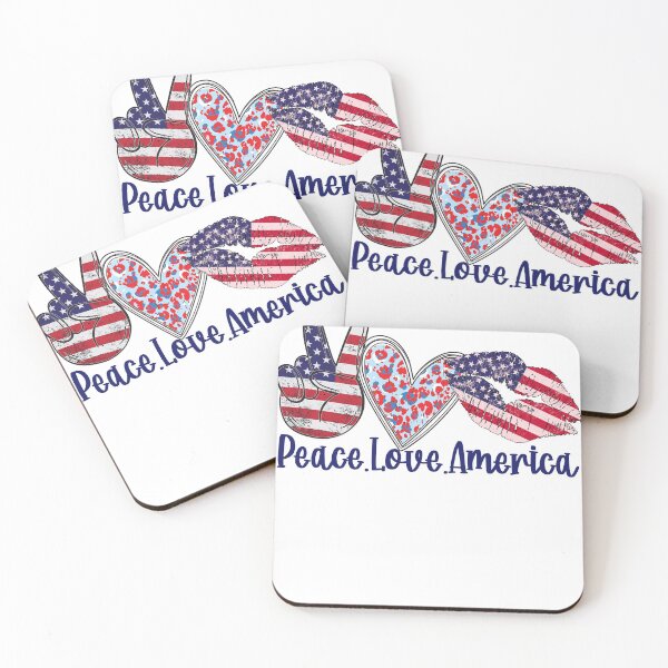 Item preview, Peace Love America 4th Of July designed and sold by Inkwell-TikNik.