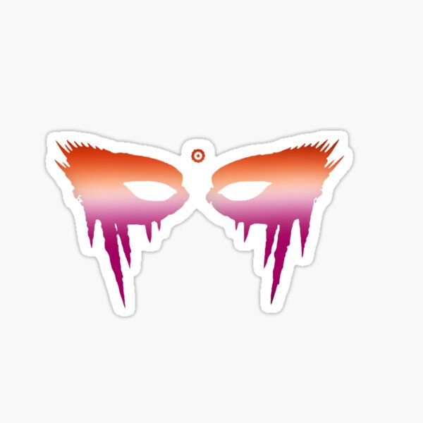 Item preview, Lexa makeup with lesbian colors designed and sold by DGMstickers.