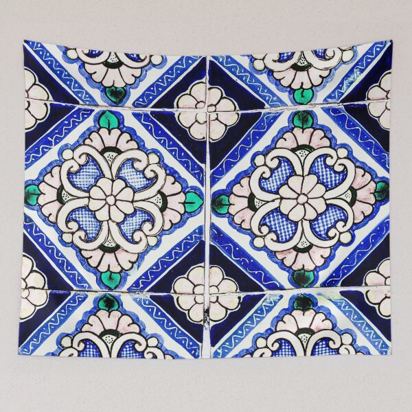 Item preview, Azulejo Spanish Pattern Tiles Navy Blue White designed and sold by idovedesign.