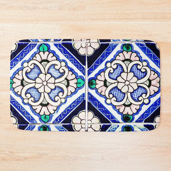 Item preview, Azulejo Spanish Pattern Tiles Navy Blue White designed and sold by idovedesign.