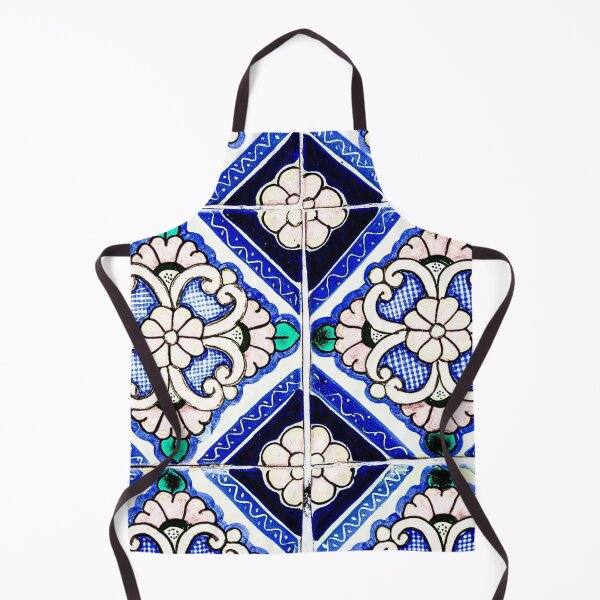 Item preview, Azulejo Spanish Pattern Tiles Navy Blue White designed and sold by idovedesign.