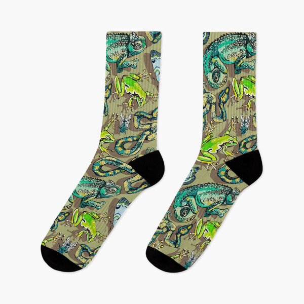 Item preview, Reptiles en azul y verde designed and sold by ariellemorris.