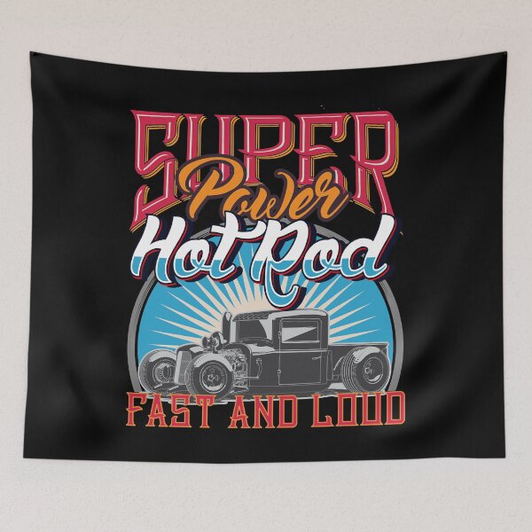 Item preview, Super Power Hot Rod Movie funny vintage saying designed and sold by HotRodChieMovie.