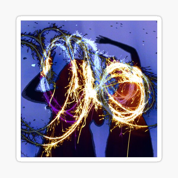 Indigo Girls With Sparklers Sticker