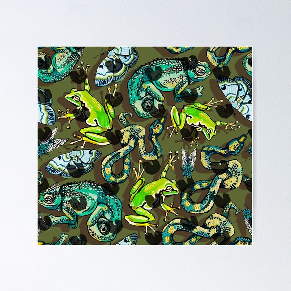 Item preview, Polkadotted Frogs, Reptiles and Snakes designed and sold by ariellemorris.