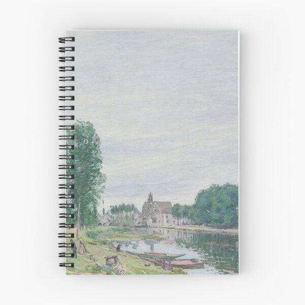 Item preview, Alfred Sisley Painting - The Matrat Boatyard, Moret Sur Loing, Rainy Weather designed and sold by Coffeesnow.