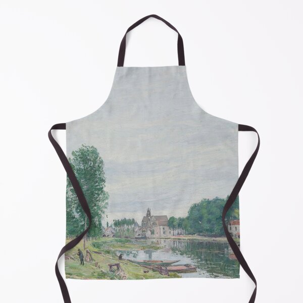 Item preview, Alfred Sisley Painting - The Matrat Boatyard, Moret Sur Loing, Rainy Weather designed and sold by Coffeesnow.