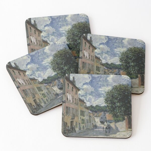 Item preview, Alfred Sisley - A Street, Possibly in Port Marly designed and sold by Coffeesnow.