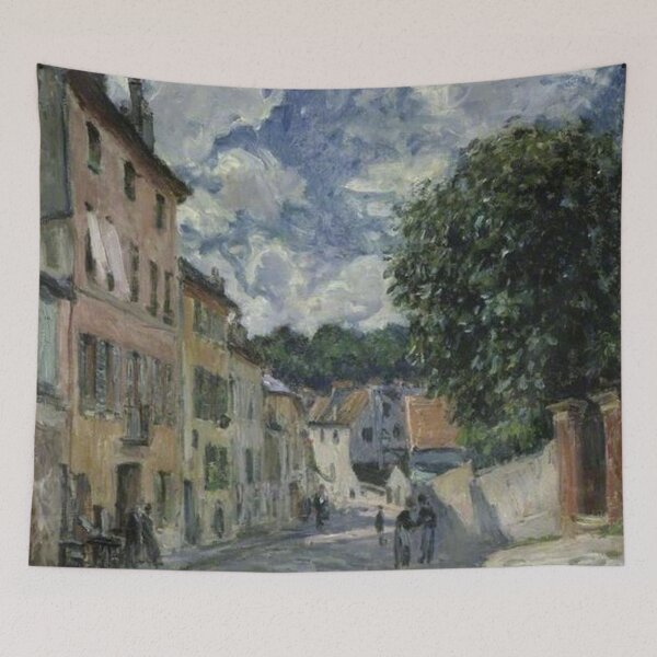 Item preview, Alfred Sisley - A Street, Possibly in Port Marly designed and sold by Coffeesnow.