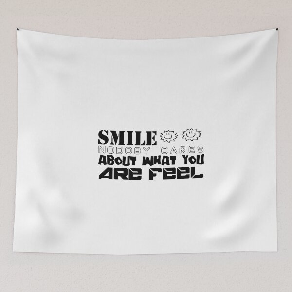 Item preview, Smile nodoby cares about what you are feel t-shirt  designed and sold by Frangi_Pane_ Magazine.