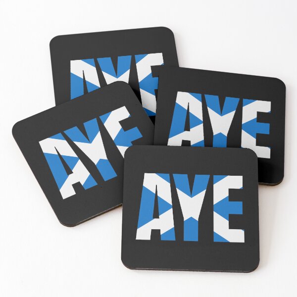 Item preview, Aye - Yes Scotland - Scottish Flag Blue - Scots designed and sold by Indy2tees.