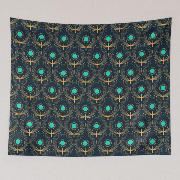 Item preview, Stylized Peacock Feather Seamless Pattern, Peacock Feather Pattern, Peacock Feather Vector Pattern designed and sold by graphic-genie.
