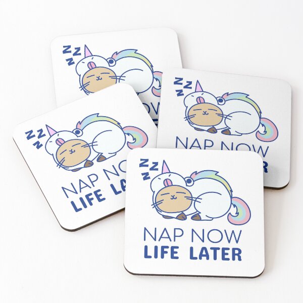 Item preview, Nap Now Life Later Cat in Unicorn Suit Cute & Funny Shirt designed and sold by allmytees.