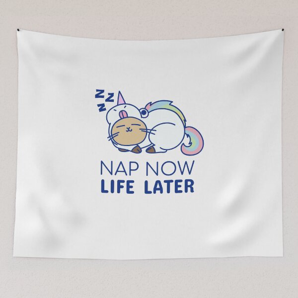 Item preview, Nap Now Life Later Cat in Unicorn Suit Cute & Funny Shirt designed and sold by allmytees.