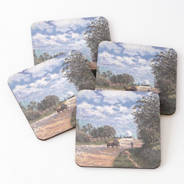 Aperçu de l'œuvre Alfred Sisley - La route de Mantes à Choisy le Roi créée et vendue par Coffeesnow.